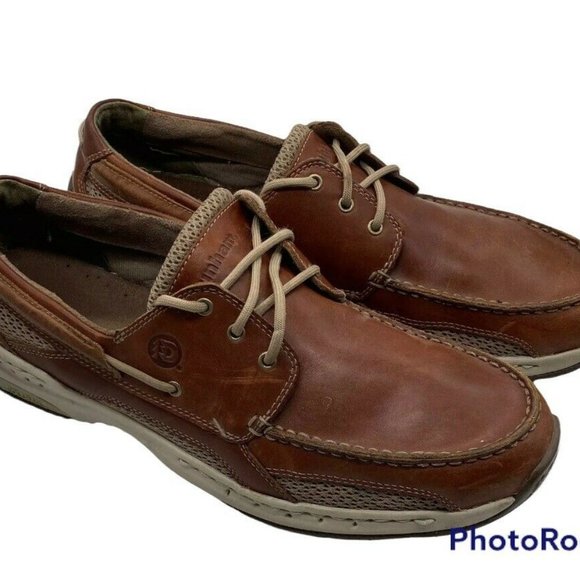 DUNHAM Captain Boat Deck Shoes Loafers Mens 12 12D Leather Brown main image 4